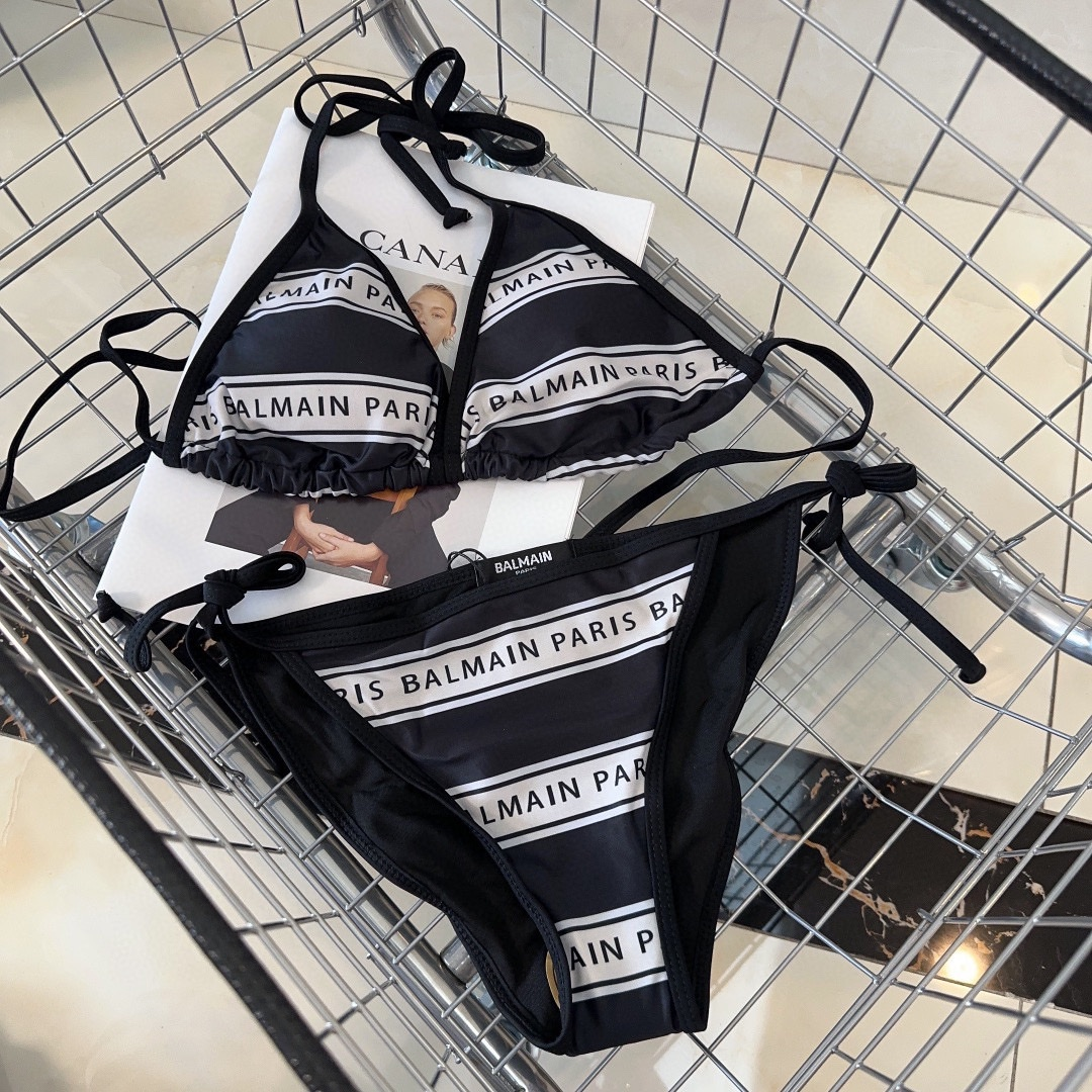 Balmain  Two-piece Swimsuit With Logo Swimwear