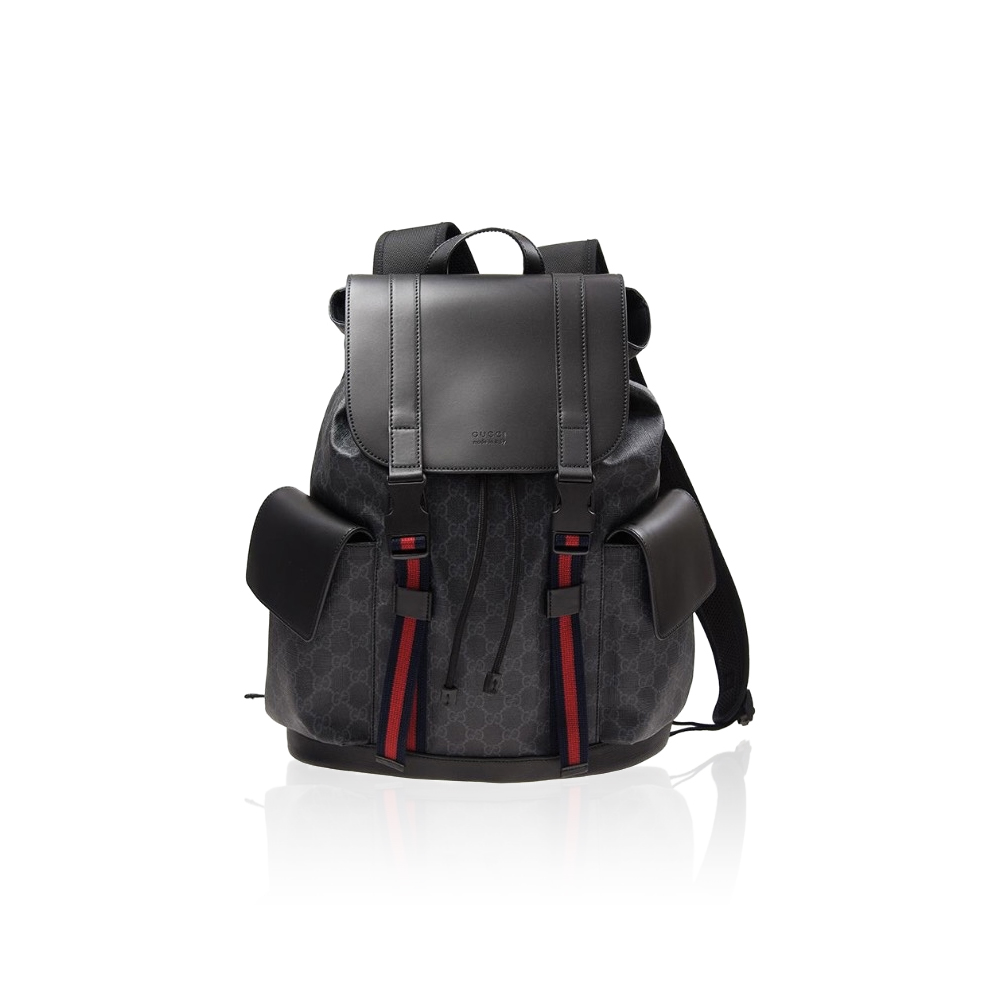 Gucci Striped Webbing Backpack