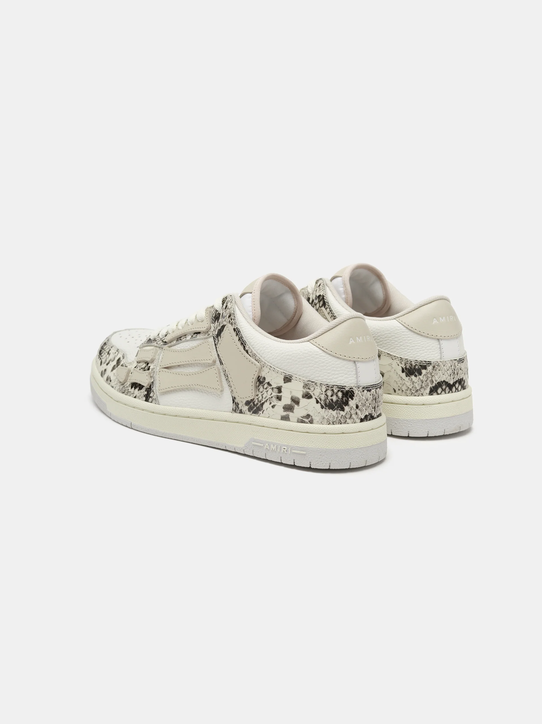 AMIRI SNAKE SKEL-TOP LOW - Alabaster