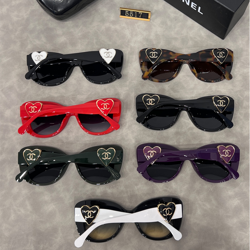 Chanel heart logo sunglasses