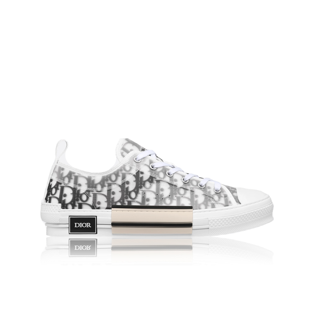 Dior B23 High Top Canvas Logo Oblique Patch Black Shoes