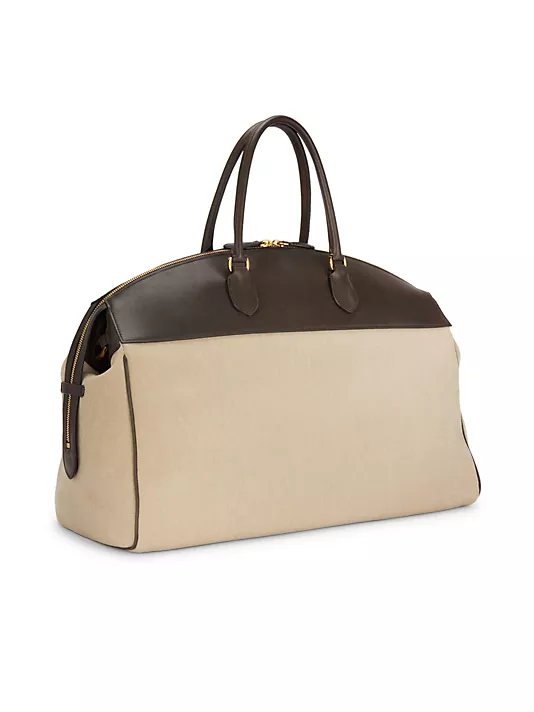 The Row  George Leather & Canvas Duffel Bag