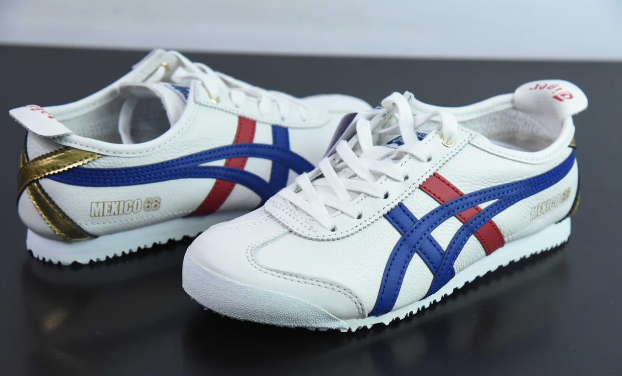 Asics Mexico 66 White Dark Blue Gold