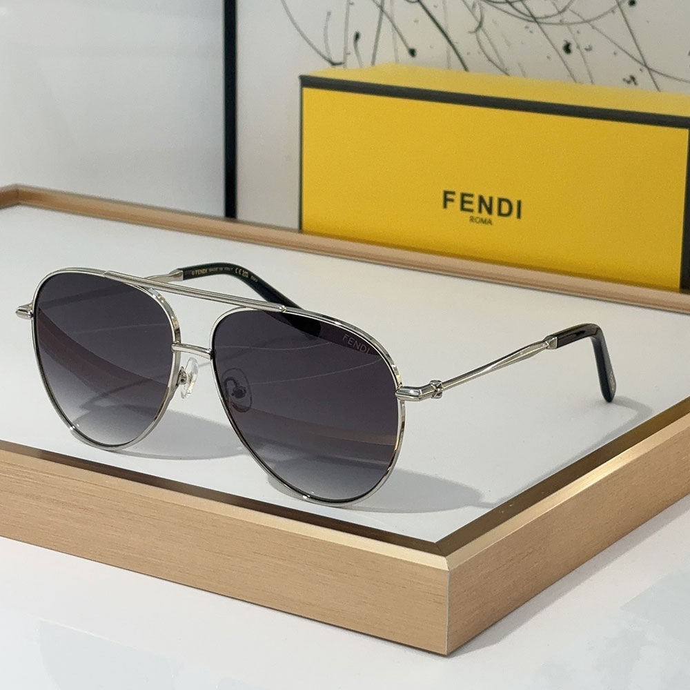 Fendi  Aviator metal Sunglasses Top quality