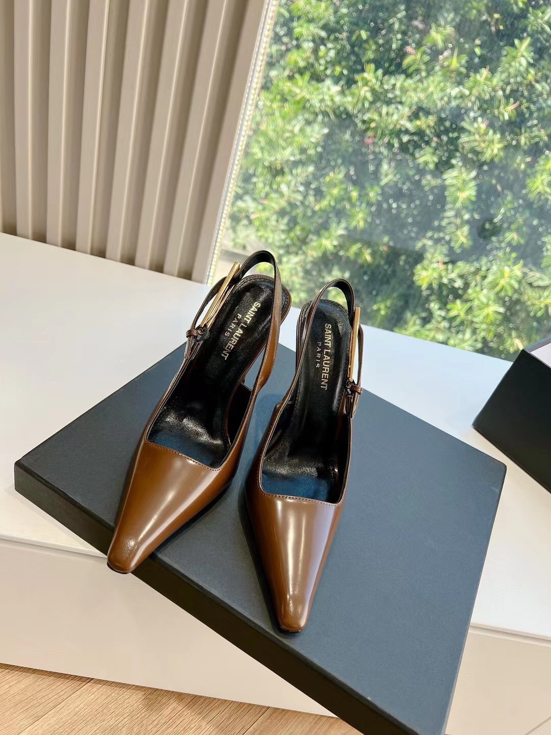 Saint Laurent metal heel high heels