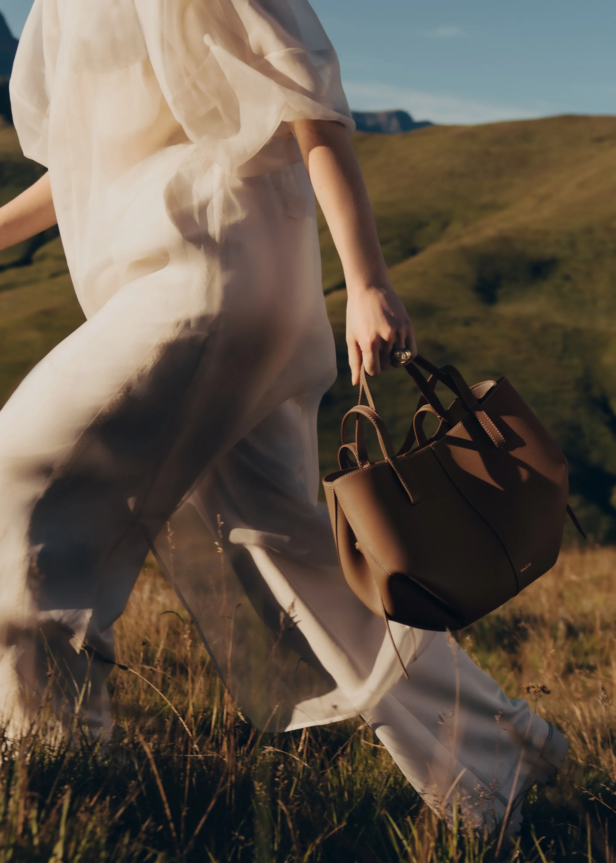 Polène Cyme Mini - Textured Camel