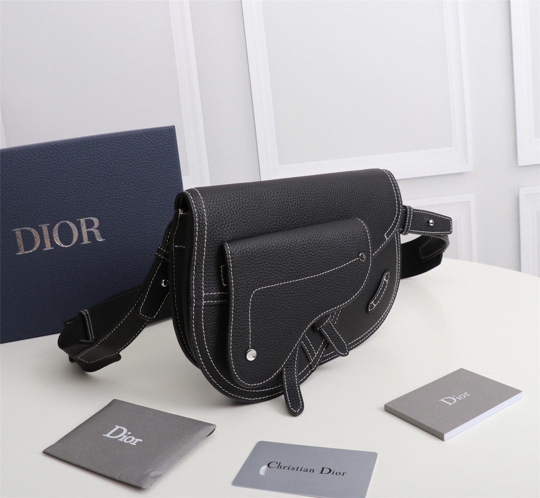 DIOR Saddle Men Embroidery Crossbody Bag 10A