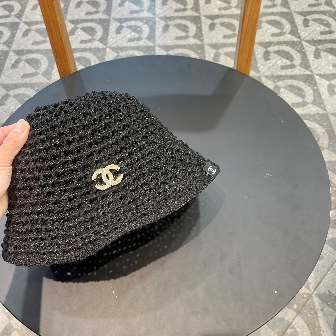 Chanel Hollow Breathable Fisherman's Hat Sunhat