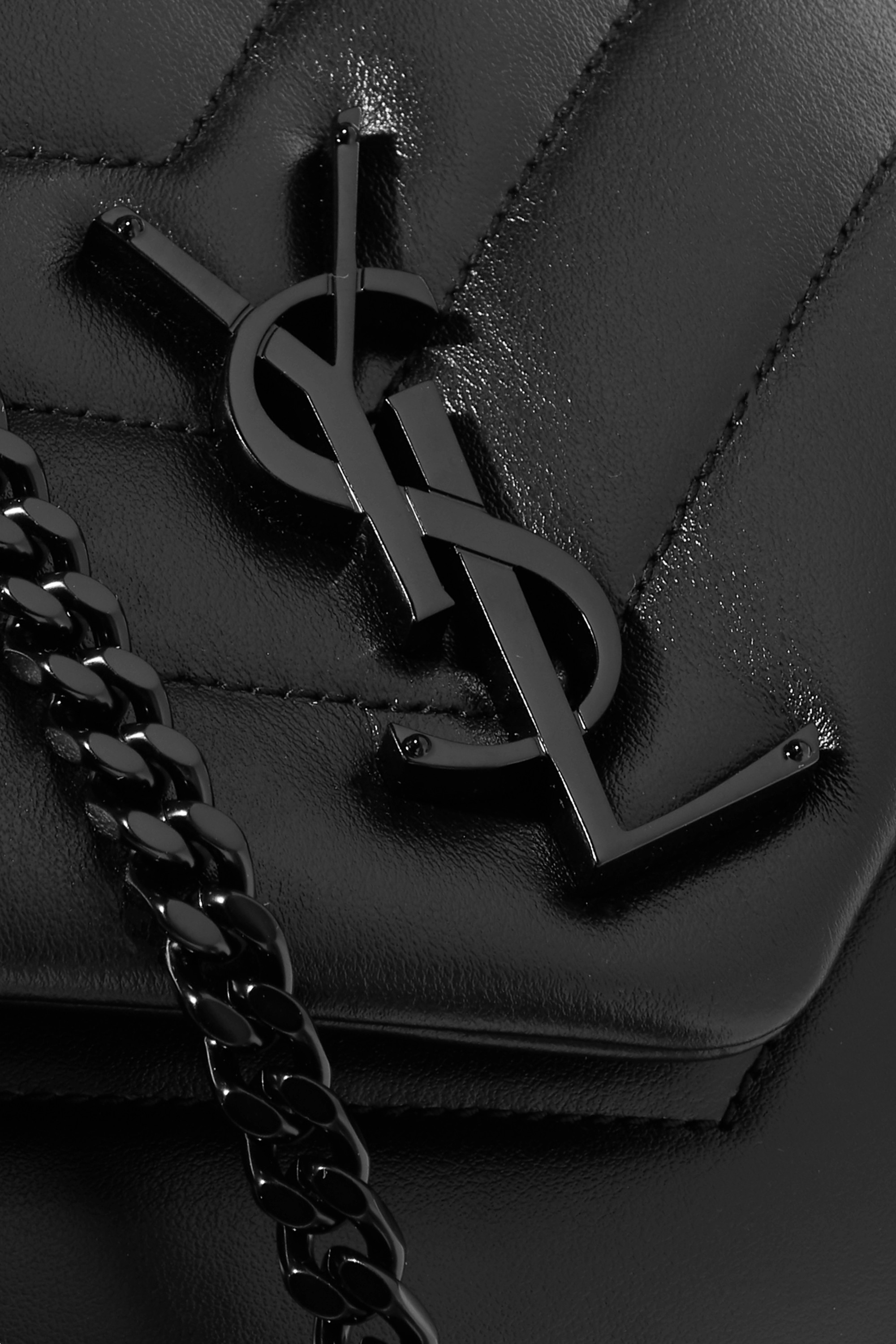 SAINT LAURENT Loulou medium quilted leather shoulder bag black