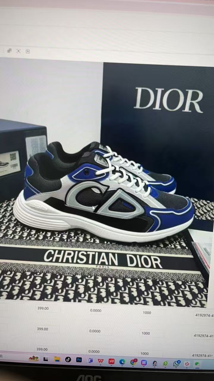 Dior B30 Dad Sneakers Blue Grey color