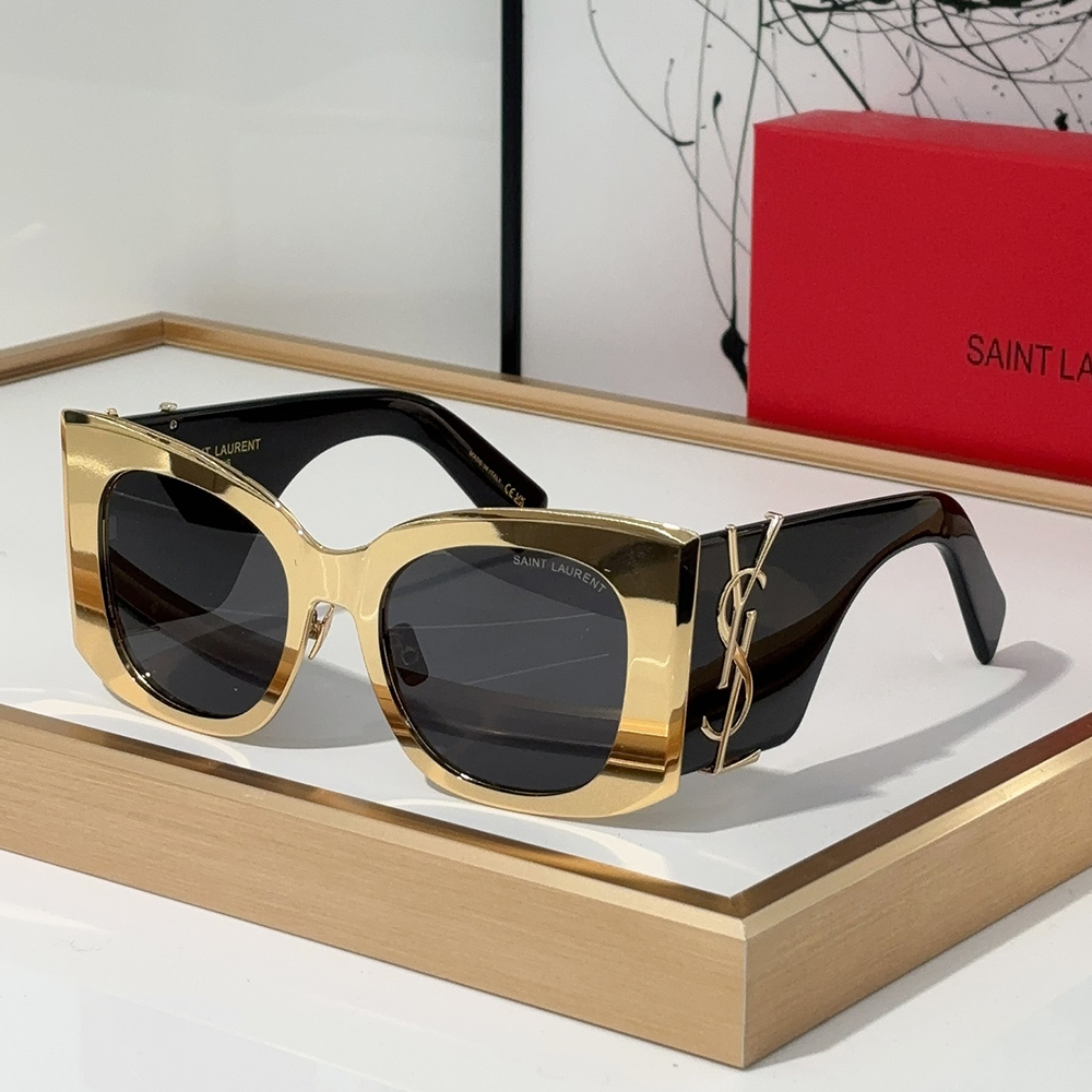 Saint Laurent YSL Logo Embellished Sunglasses Top Quality