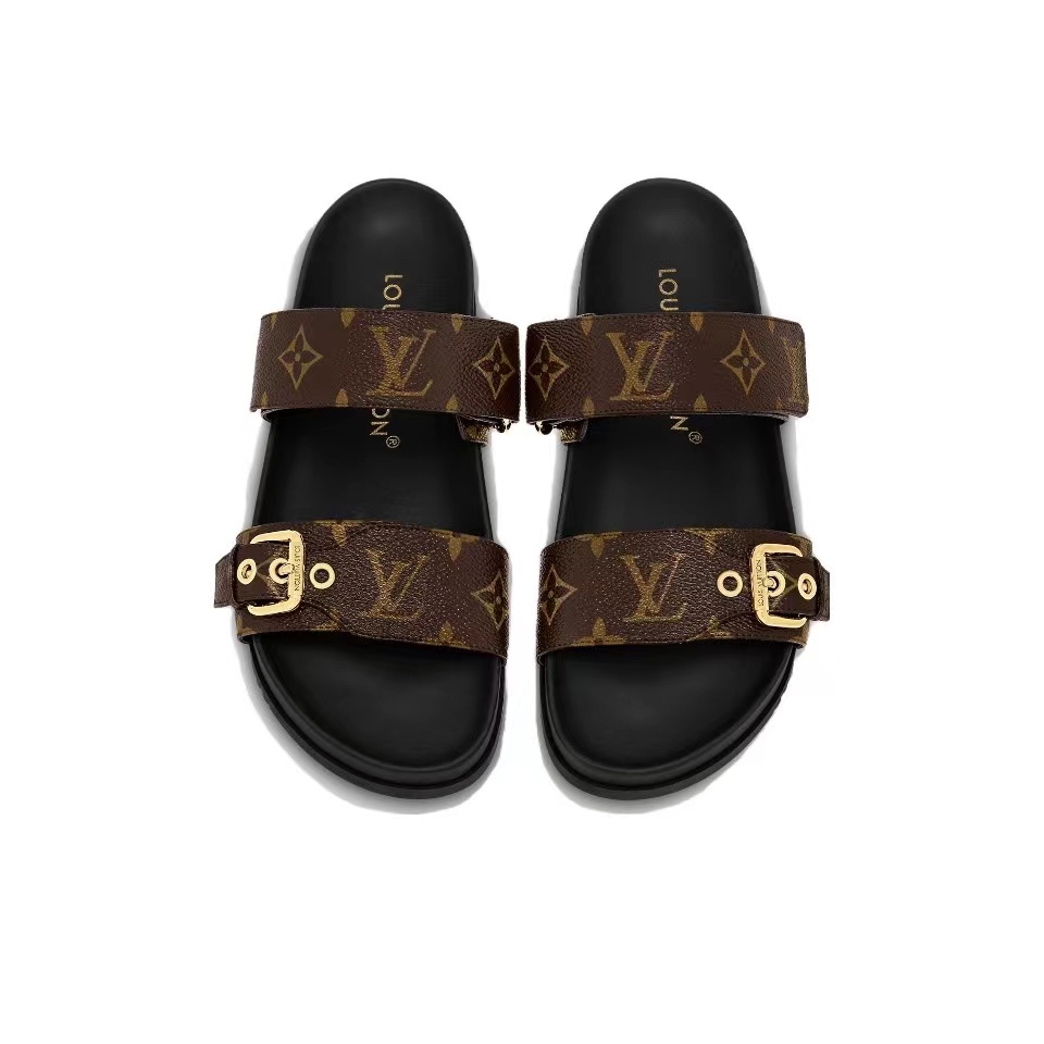 Louis Vuitton LV Bom Dia Fashion Flat Flip-flops Slide Sandal