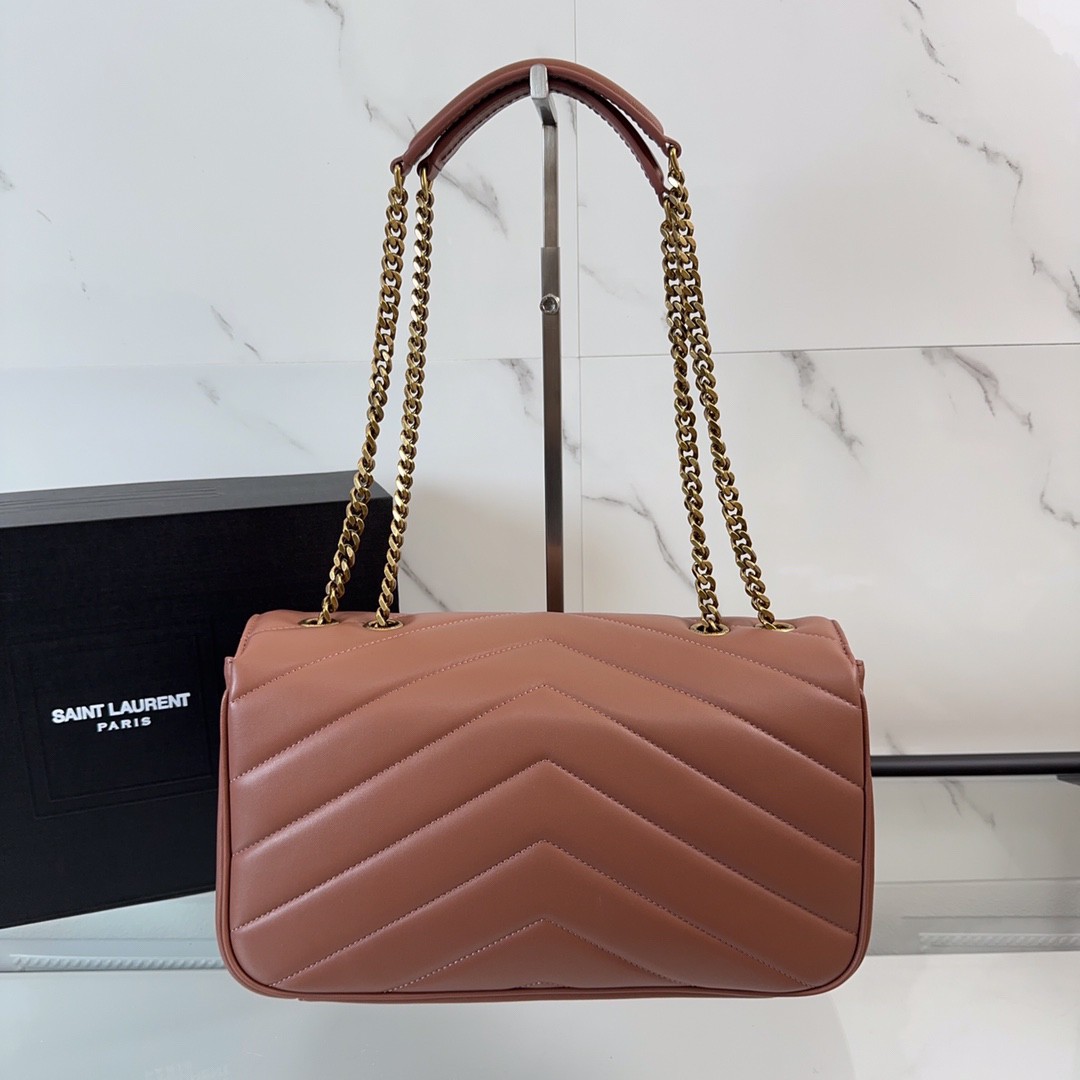 SAINT LAURENT YSL LOULOU medium bag in quilted lambskin