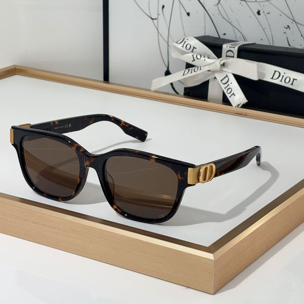 Dior Mirror leg Logo identification Acetate fibre sunglasses Top quality