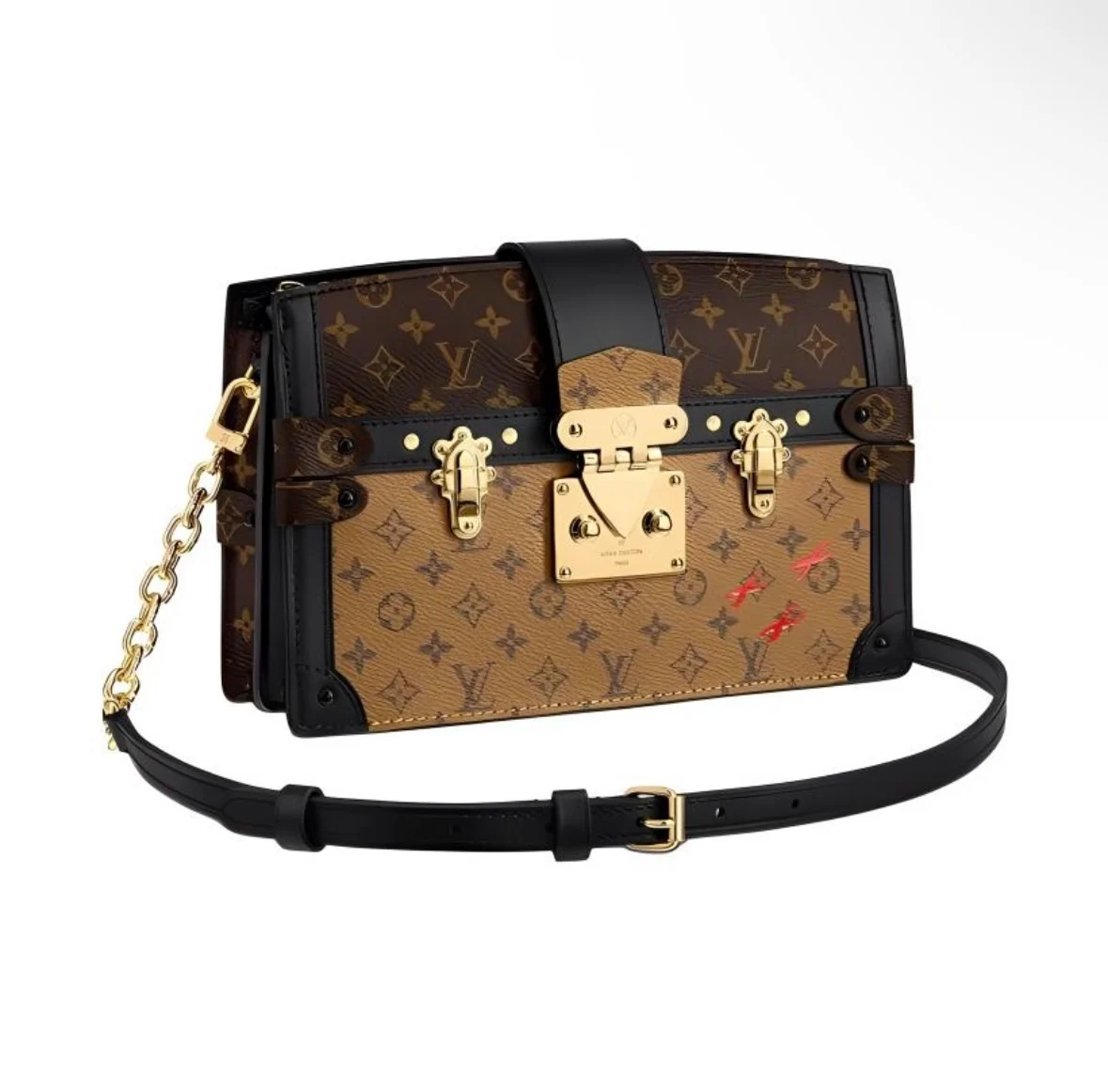 Louis Vuitton LV Trunk Clutch Box Bag Clutch Shoulder Crossbody Bag