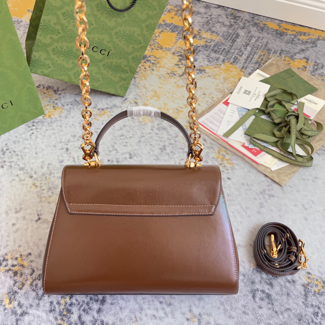 Gucci new hand-held crossbody saddle bag