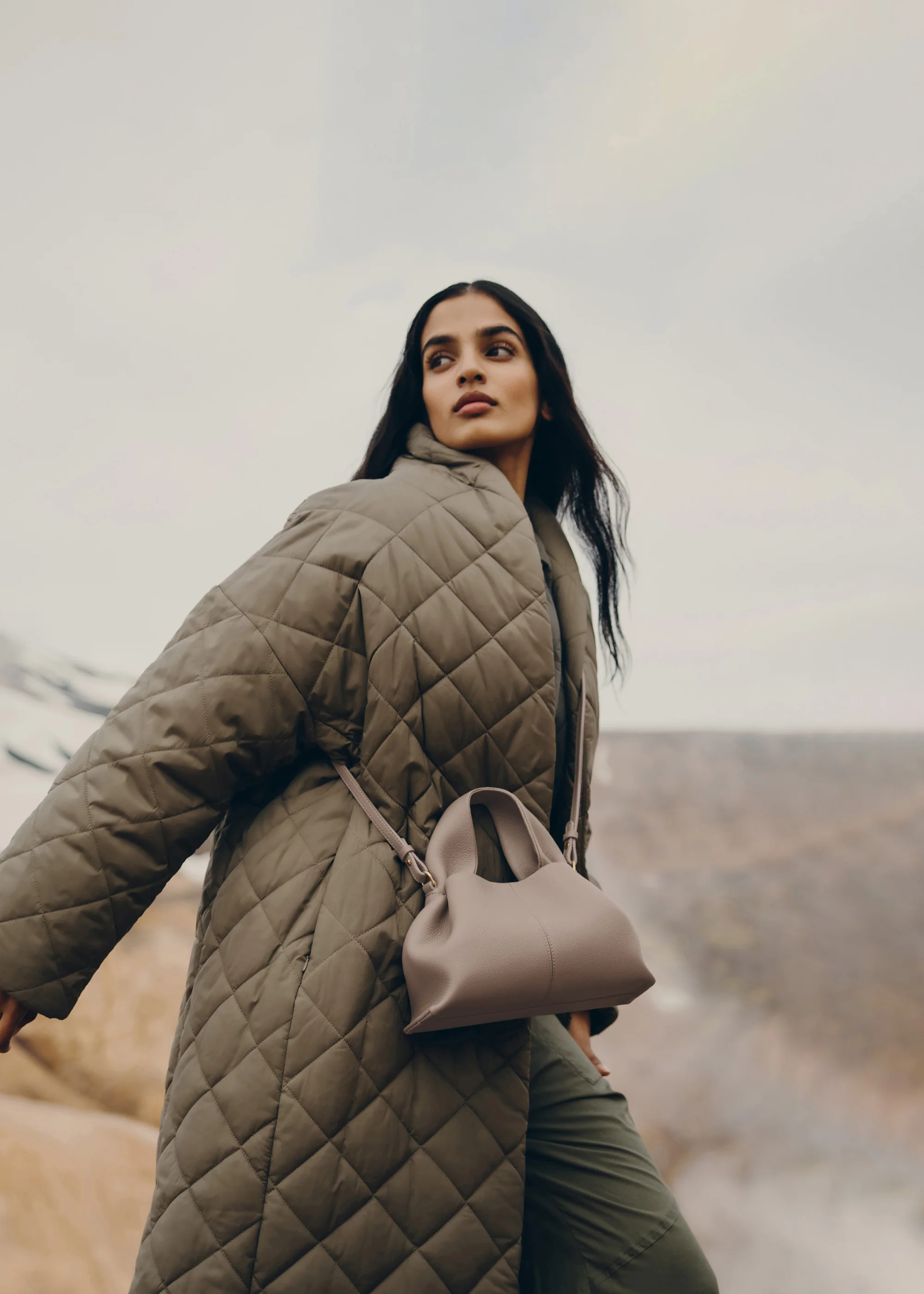 Polène Numéro Neuf Mini - Textured Taupe