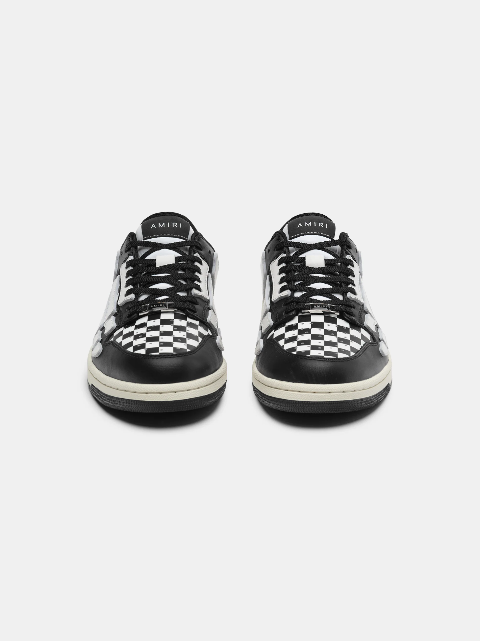 AMIRI CHECKERED SKEL-TOP LOW - Black White