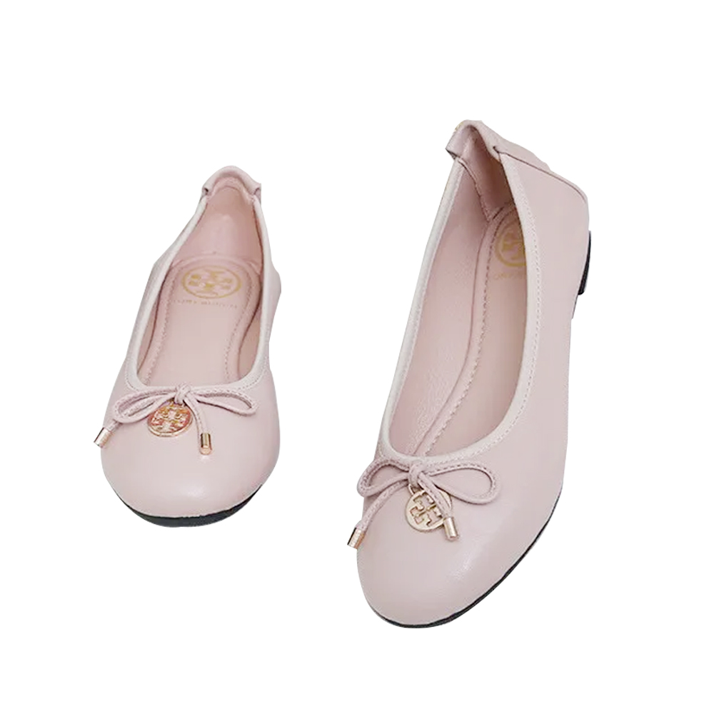 Tory Burch Leather Round Bow Sandals Slide