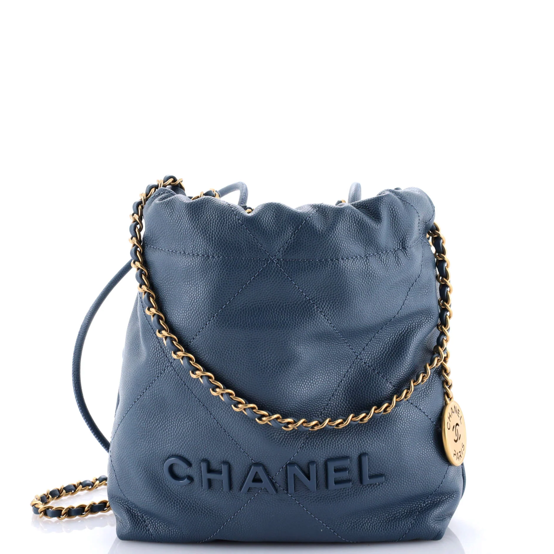 Chanel 22 Chain Hobo Quilted Caviar Mini