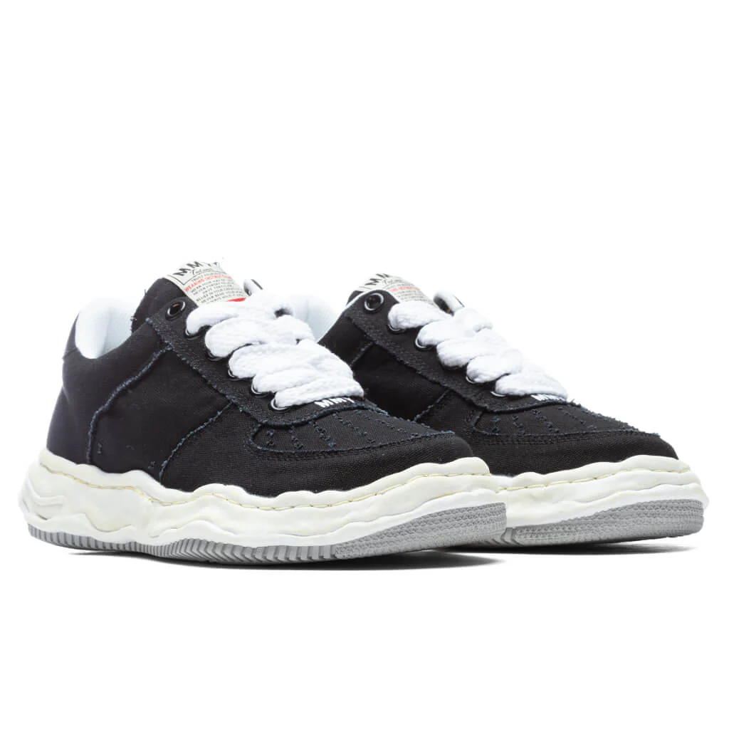 MIHARA YASUHIRO Wayne Low OG Sole Washed Canvas Sneaker - Black
