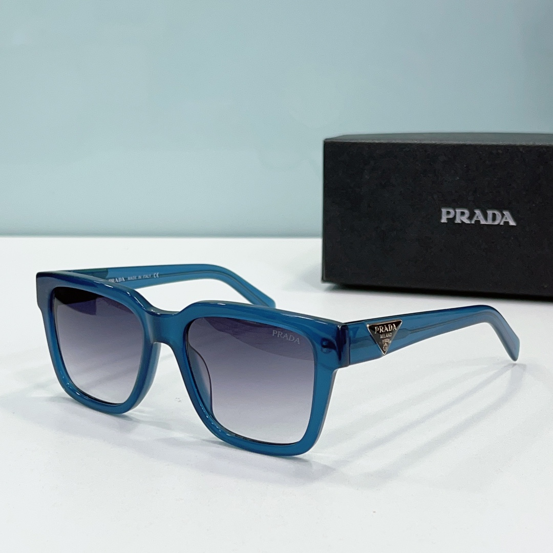 Prada  Mirror leg Stereoscopic Sign  sunglasses Top quality