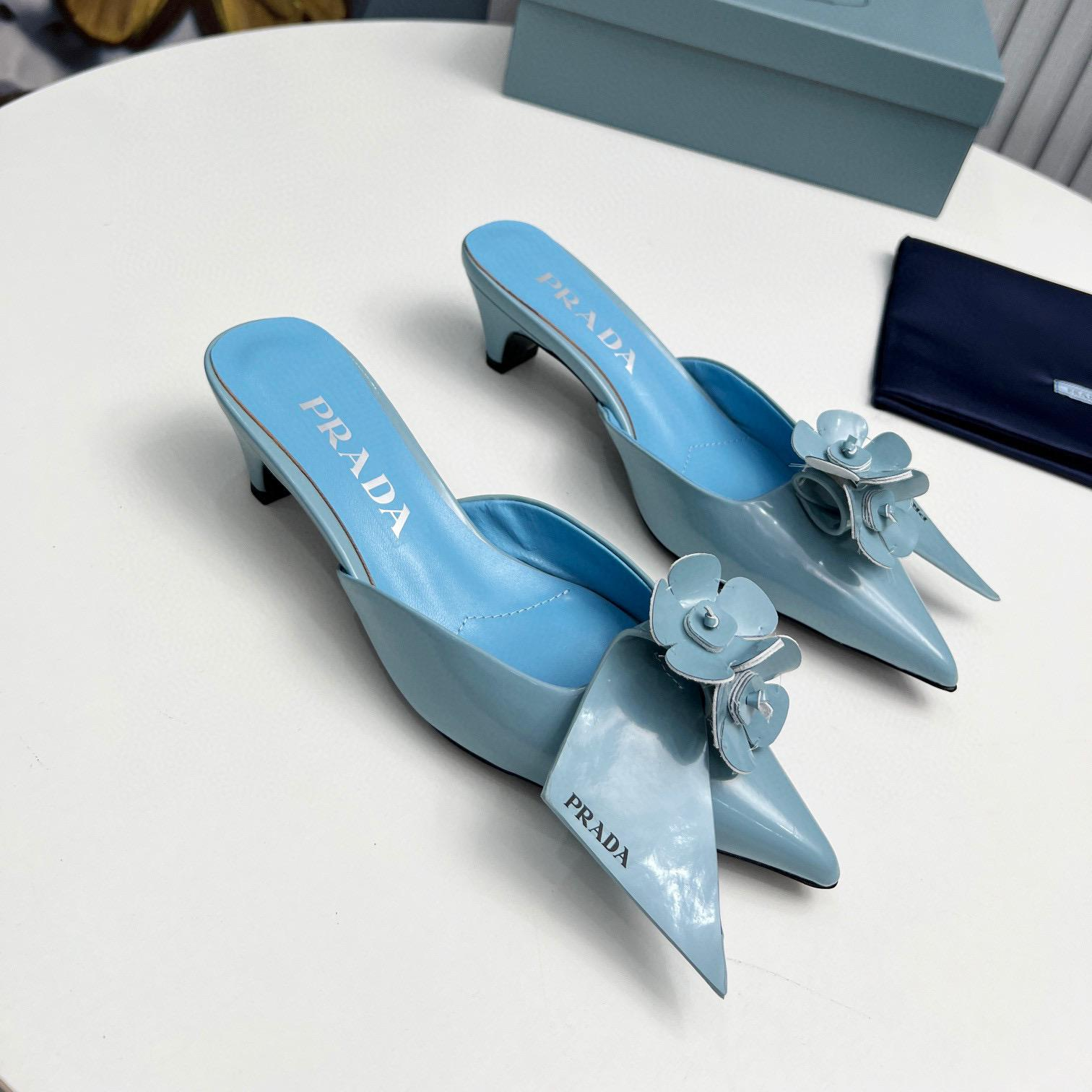 Prada  Patent Leather Flip-flops Sandals Slide