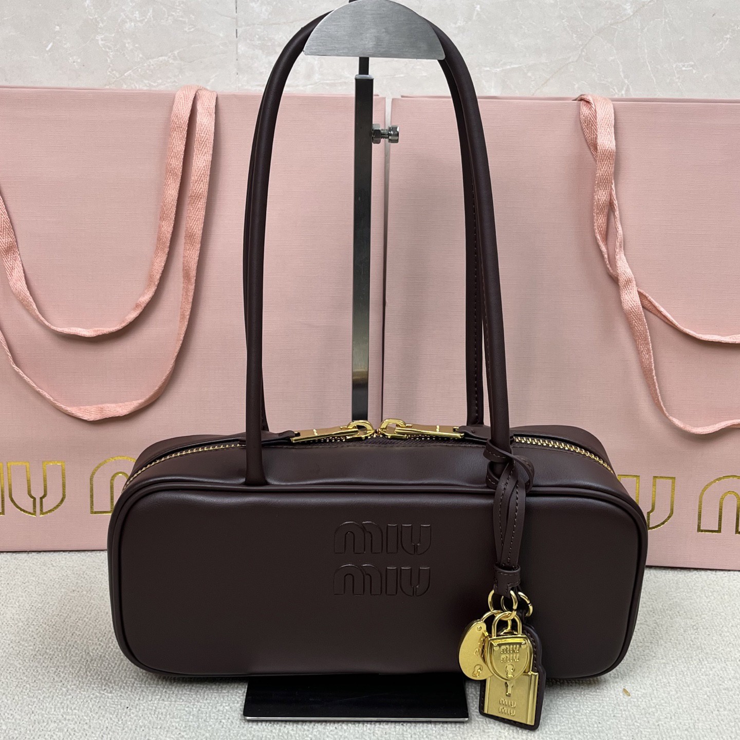 MiuMiu beau leather bag