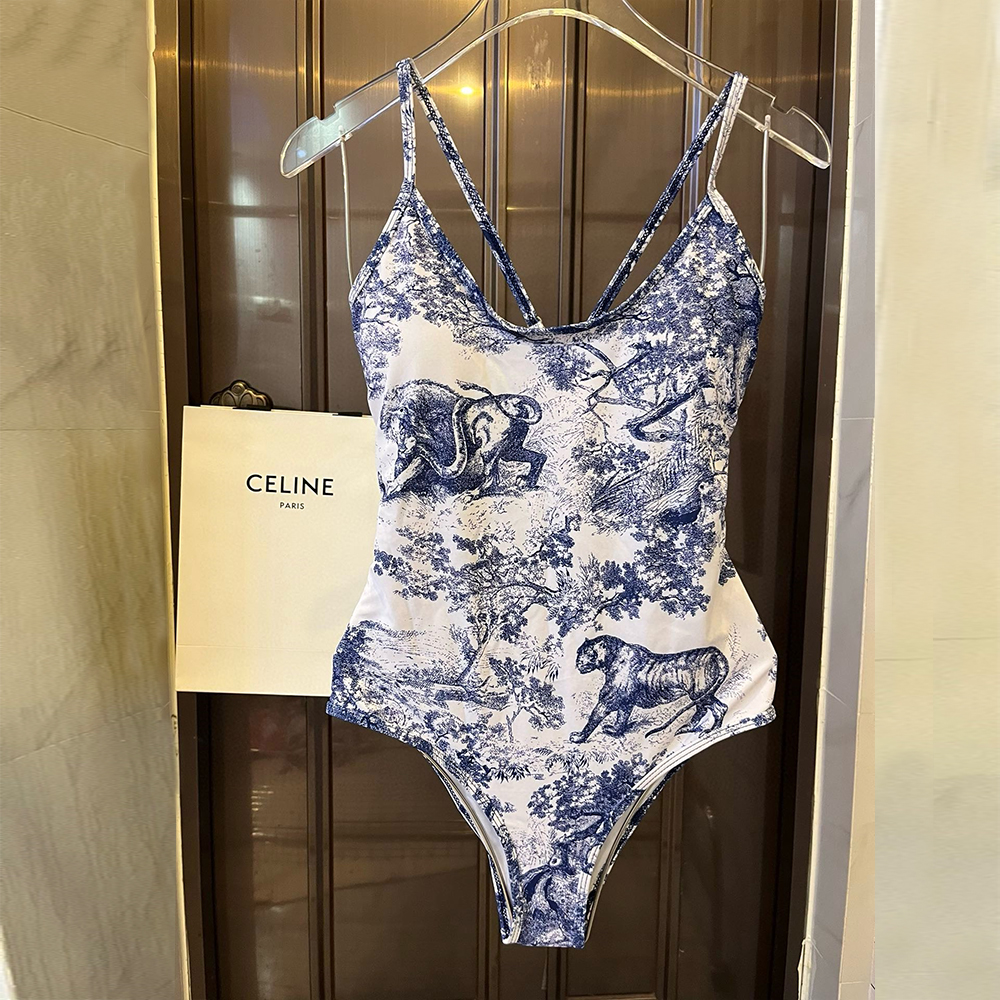 Dior Animal One-piece Swimsuit Swimwear