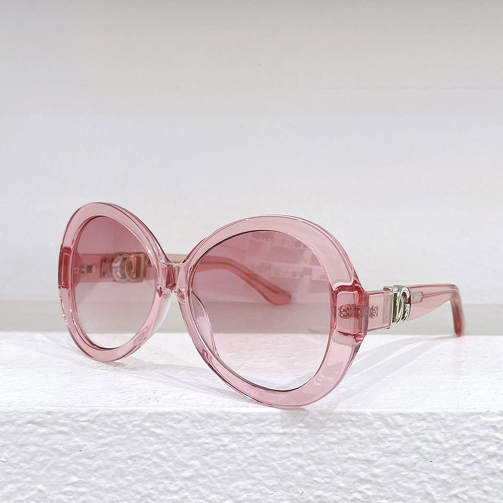 DOLCE & GABBAN DG Mirror leg Hollowed out Logo Sunglasses Top quality