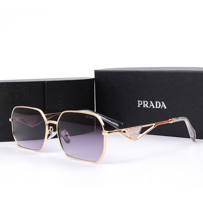 Prada logo square frame sunglasses