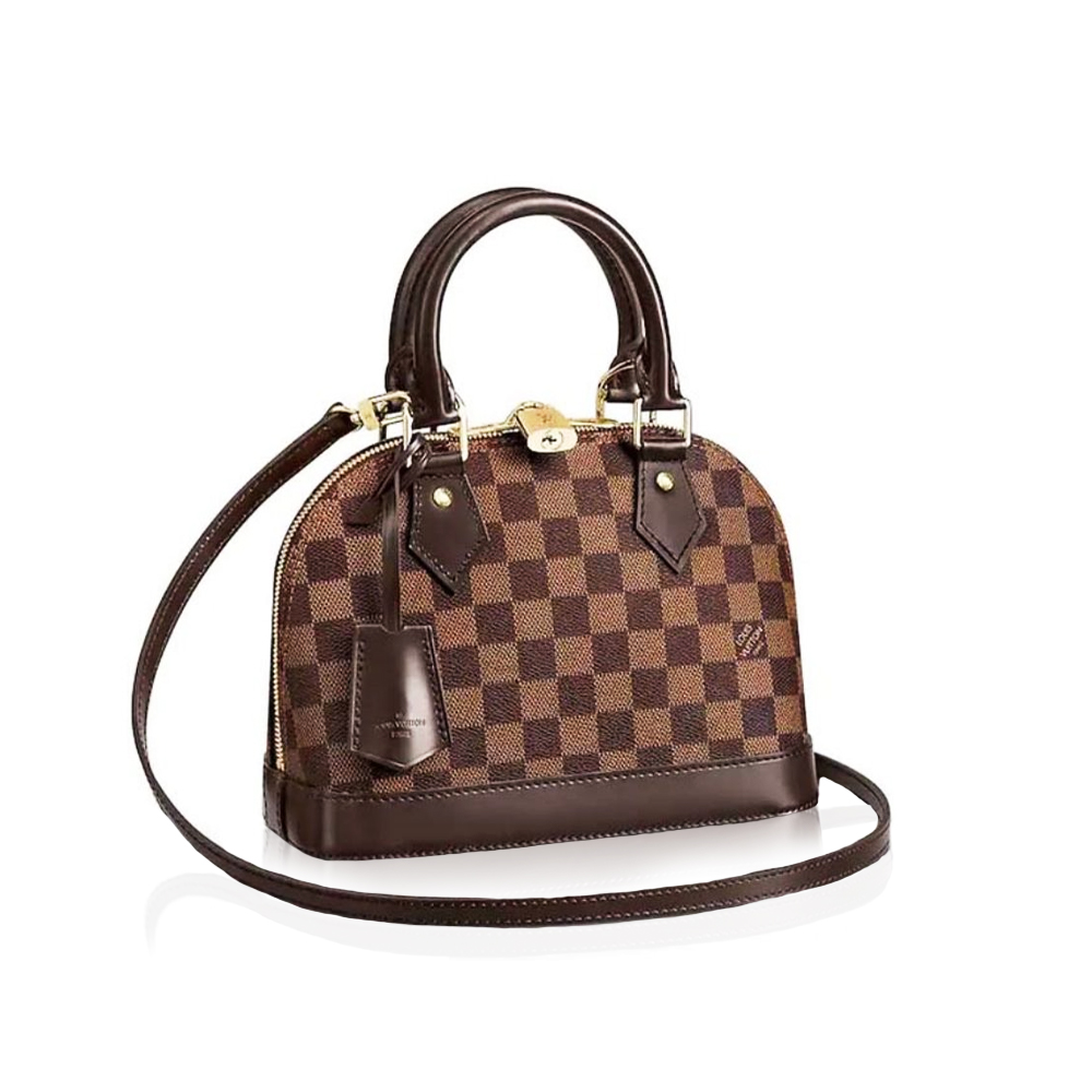 Louis Vuitton LV Alma BB PM Shoulder Bag Monogram Damier Ebene M53152