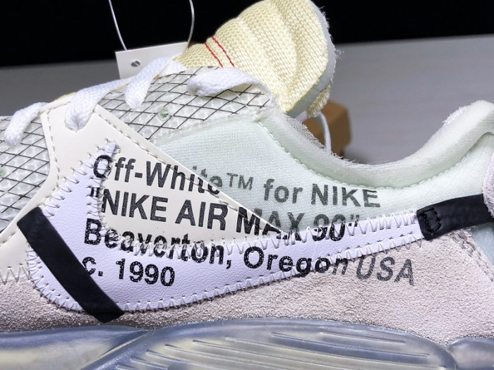 OFF-WHITE x Nike Air Max 90 Sail Muslin Virgil Abloh AA7293-100