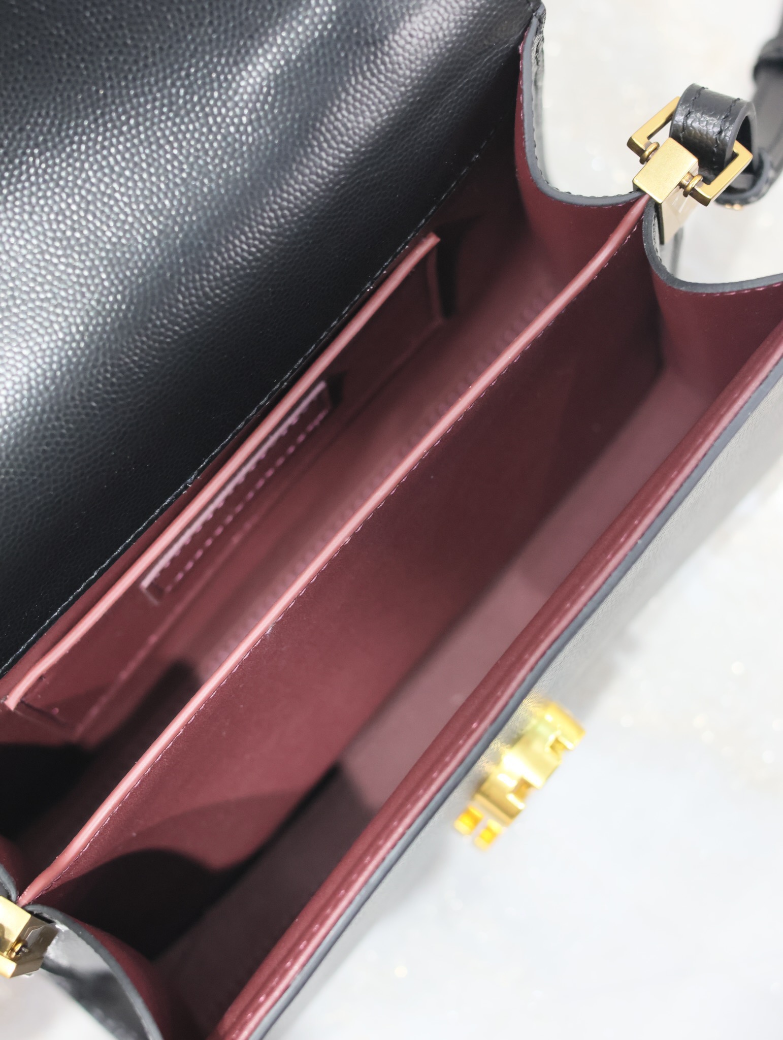 Saint Laurent cassandra mini caviar tote