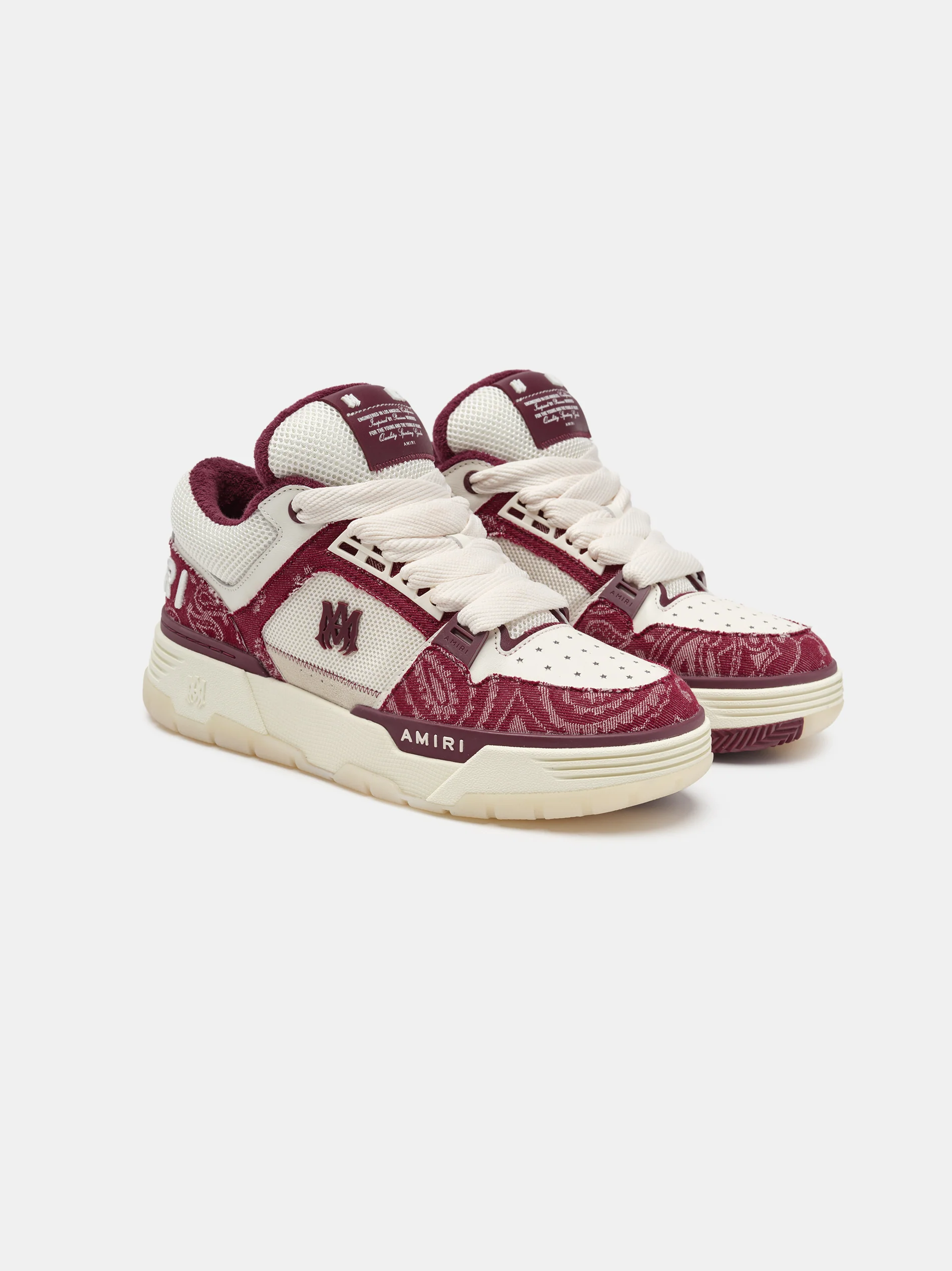 AMIRI BANDANA DENIM MA-1 - Burgundy