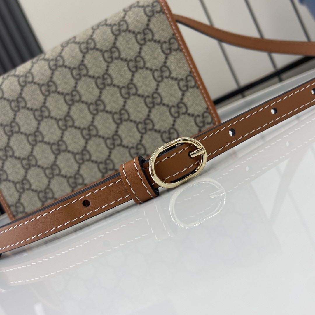 GUCCI Emblem GG ultra mini shoulder bag