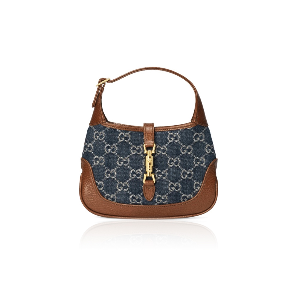 Gucci Jackie 1961 Canvas&Leather Shoulder Bags