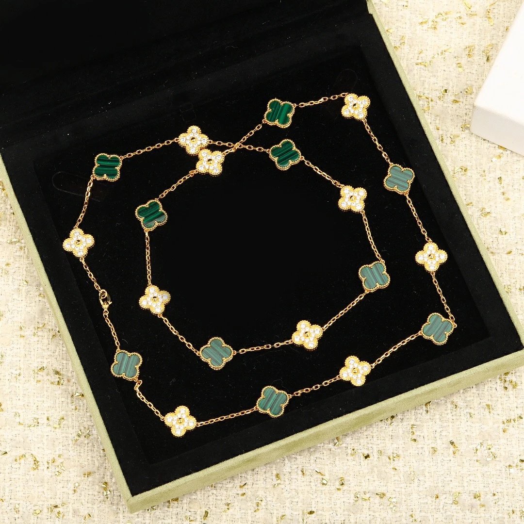Van Cleef&Arpels VCA alhambra 20 malachite Diamond Necklace Jewelry
