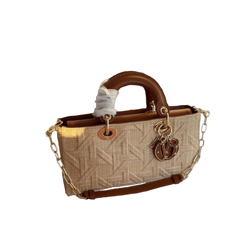 Dior horizontal version of the Princess Diana rattan check handbag