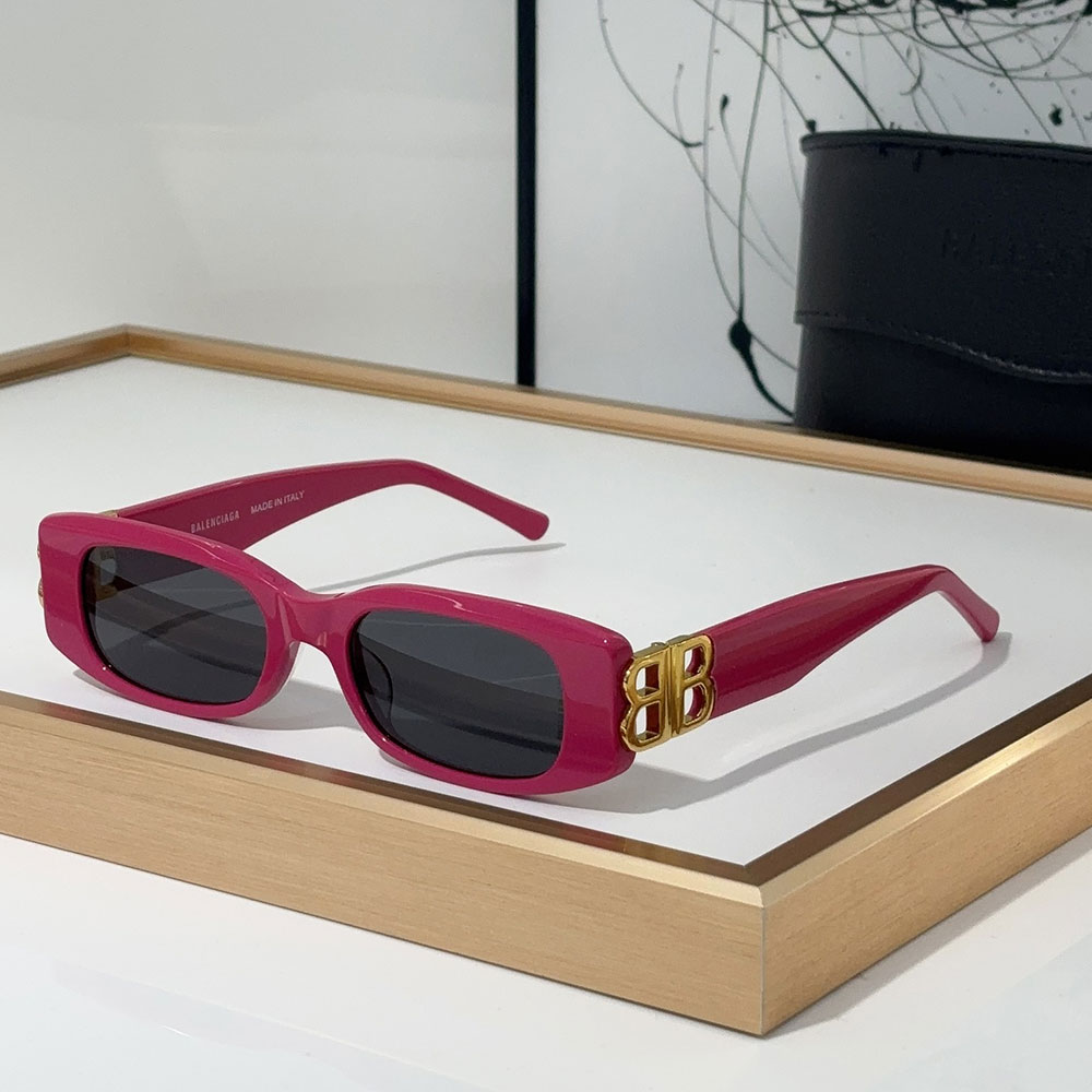 Balenciaga  Mirror leg Hollowed Out Logo   sunglasses Top quality