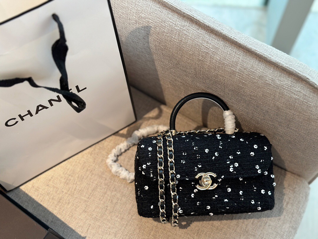 Chanel Black Flower Box Bag
