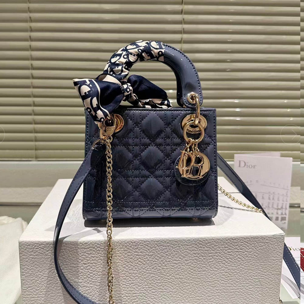 Dior Mini Lady Bag - Lacquered Calfskin