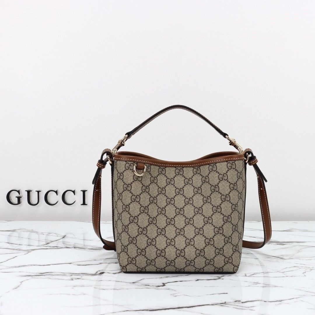 GUCCI Emblem mini bucket bag