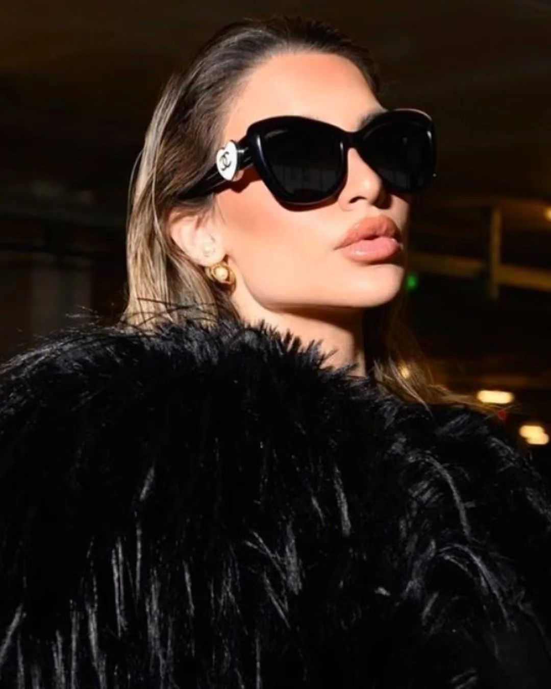 Chanel heart logo sunglasses