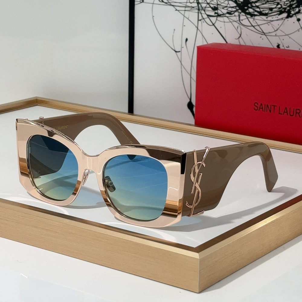 Saint Laurent YSL Logo Embellished Sunglasses Top Quality