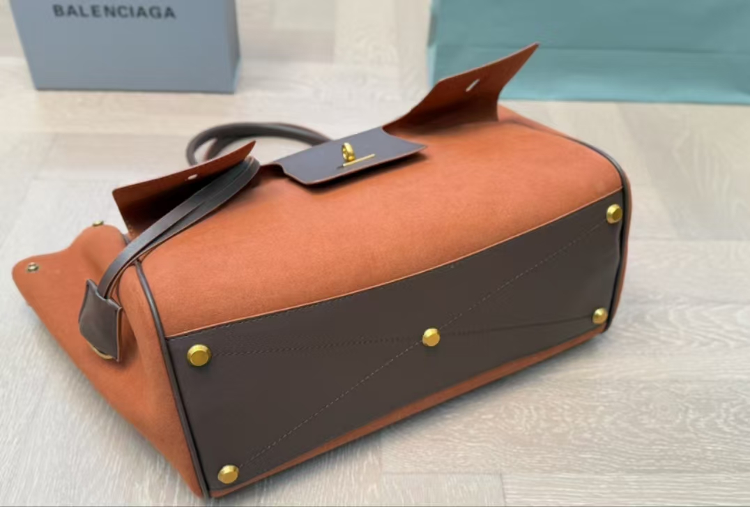 Balenciaga Folding Box Orange Trendy Handbag