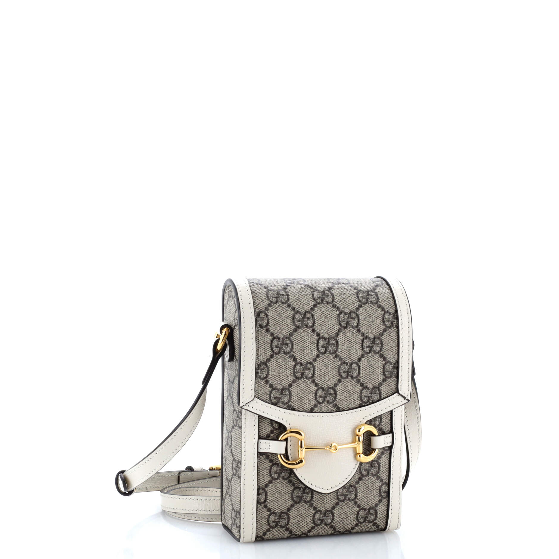 Gucci Horsebit 1955 Crossbody Bag GG Coated Canvas with Leather Mini