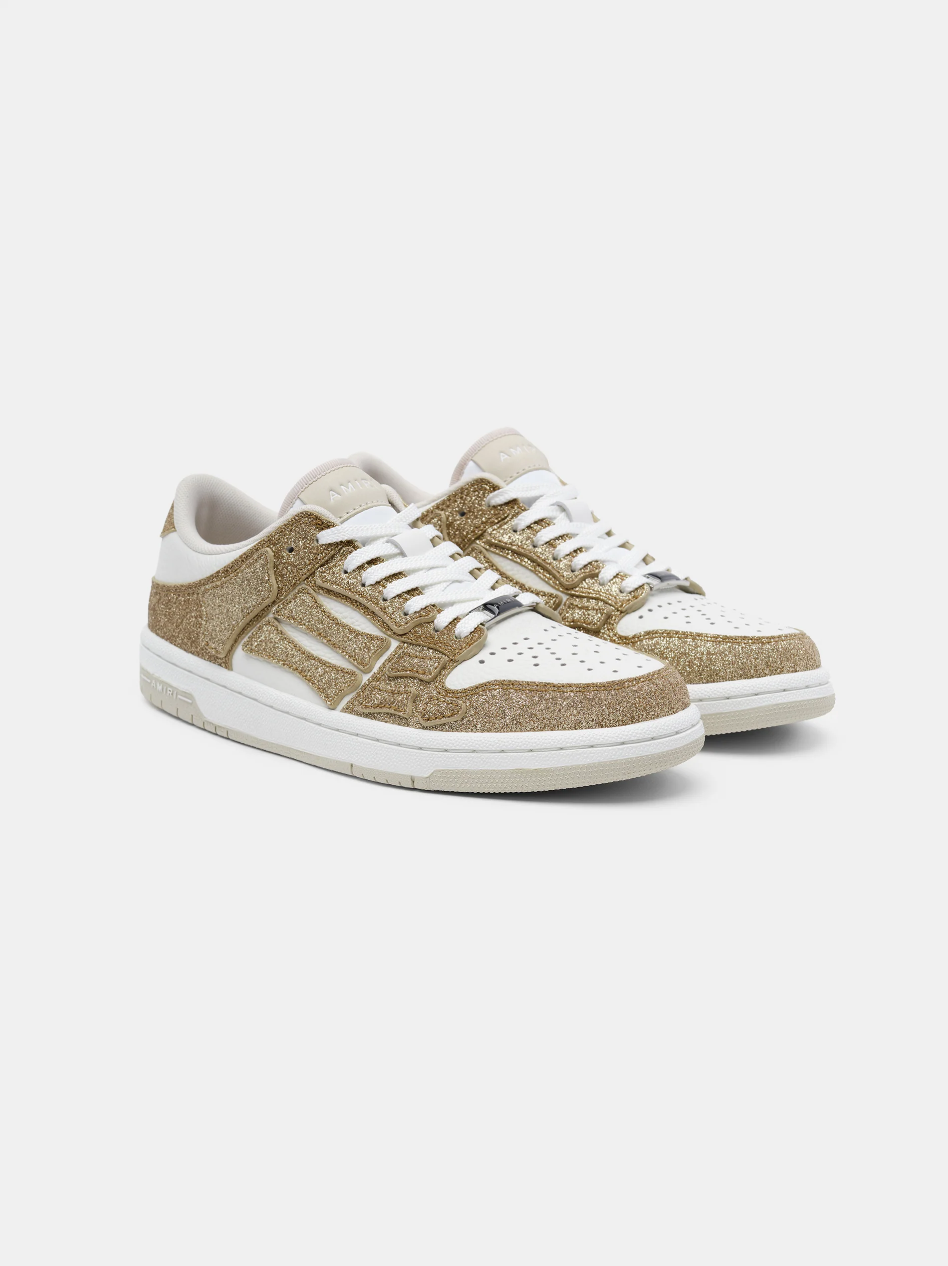 AMIRI WOMEN - WOMEN'S SHIMMER SKEL-TOP LOW - White Gold