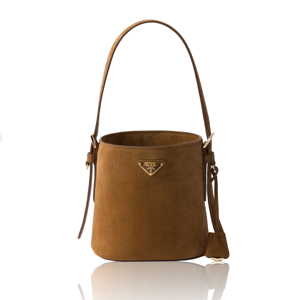 Prada Suede Mini Bucket Bag (Replica)