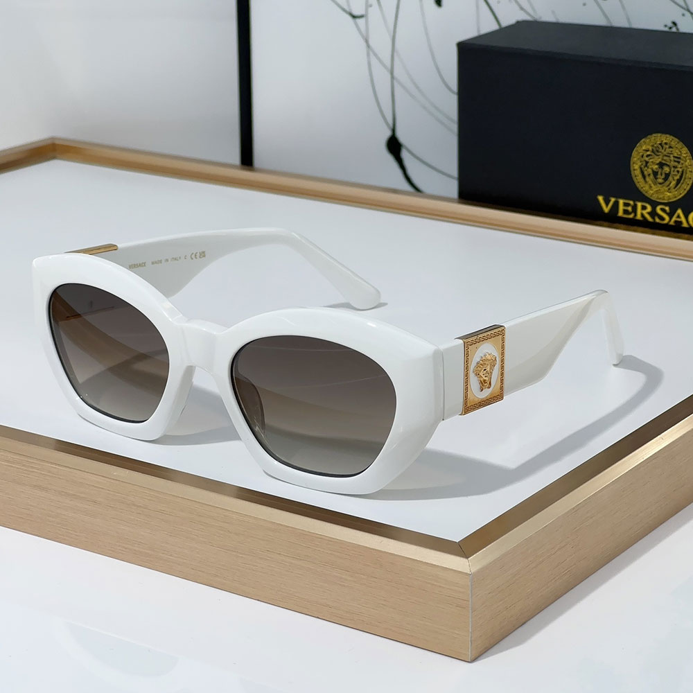 Versace Mirror leg Logo Plate Frame Sunglasses Top Quality